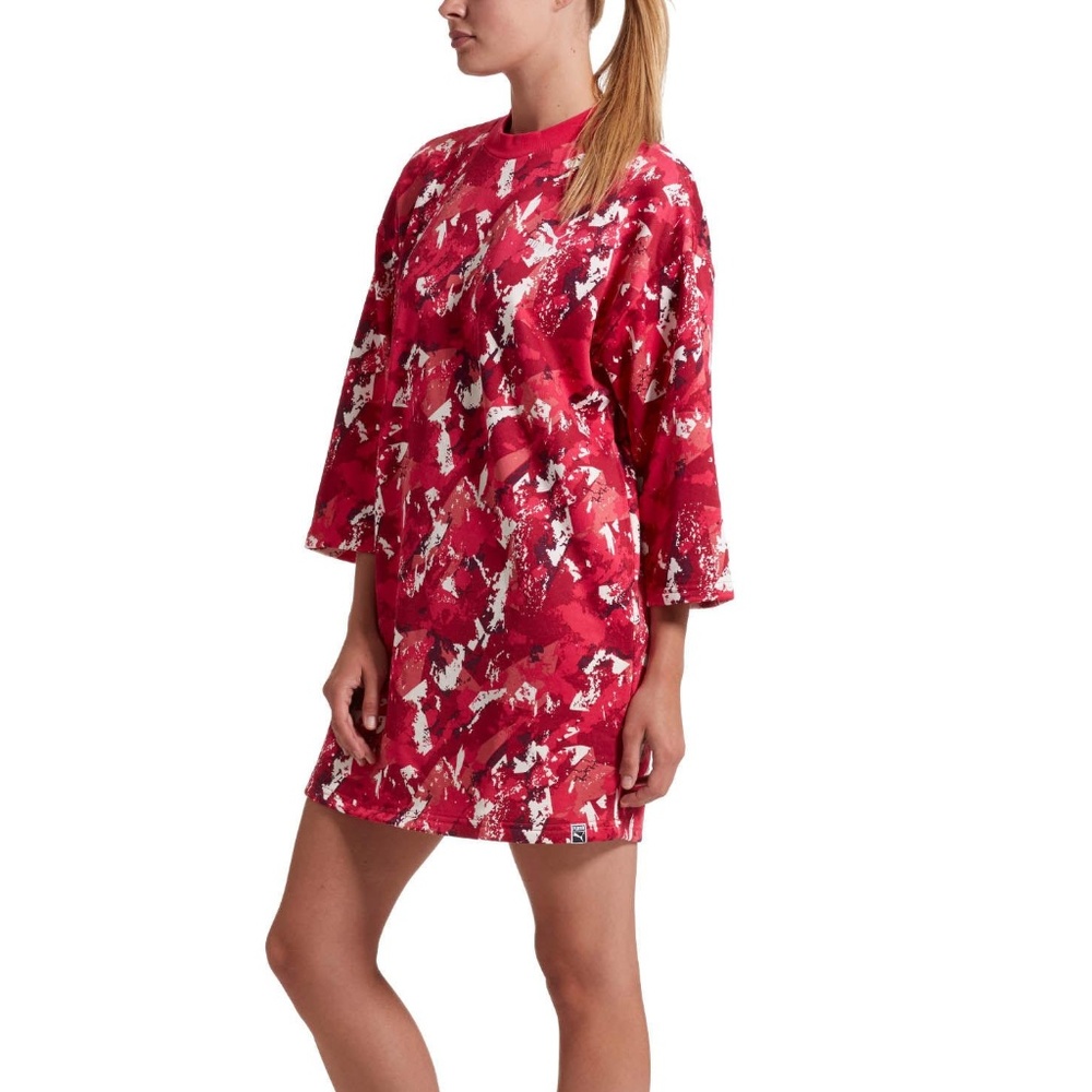 PUMA Archive Love Potion Pink Camouflage Athleisure Sweatshirt Dress NWT